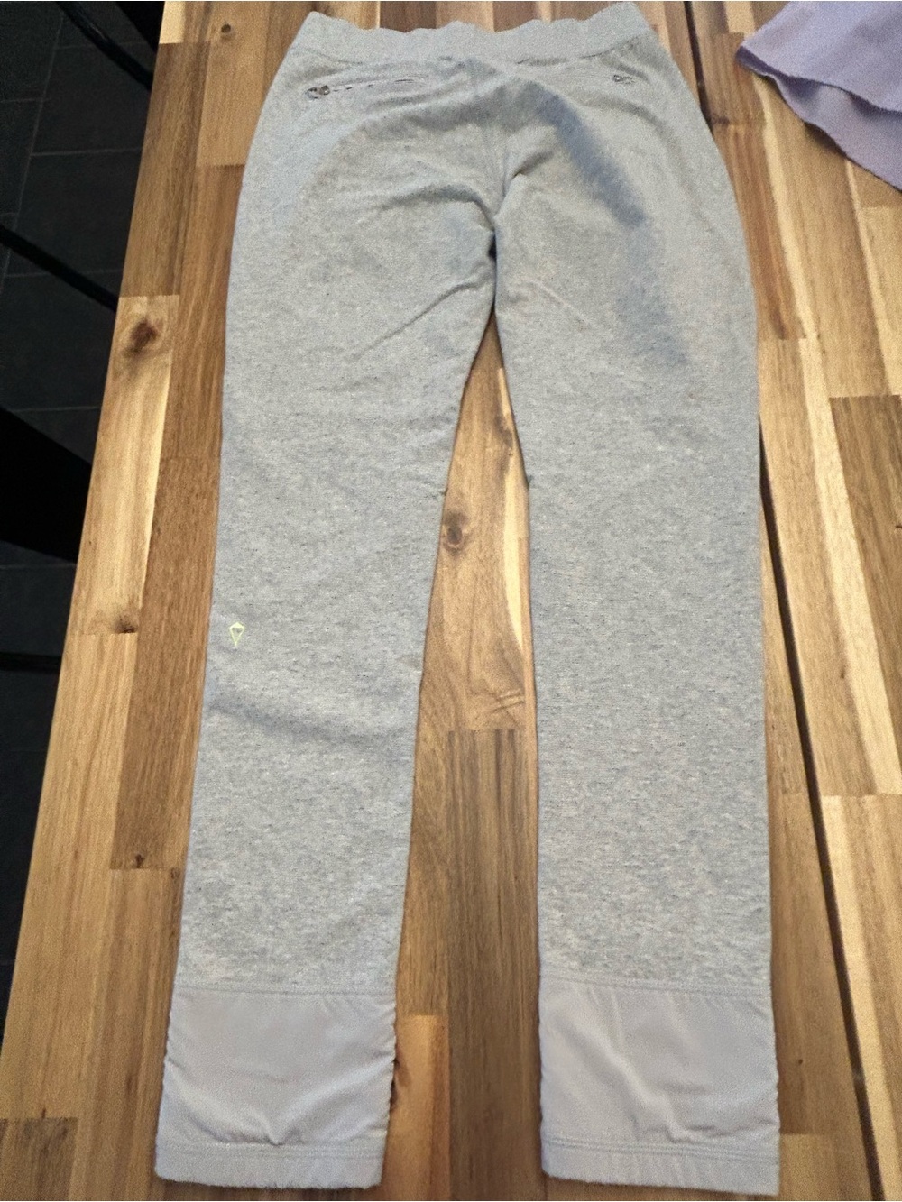 Ivivva Girls' Light Heather Gray Sweatpants with Contrast Hem